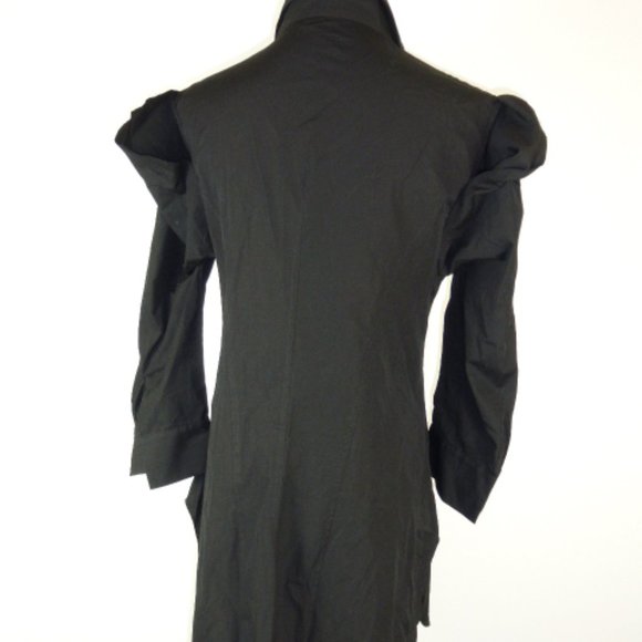 Yohji Yamamoto BLACK SHIRT DRESS 3 L Art to wear - Picture 1 of 13